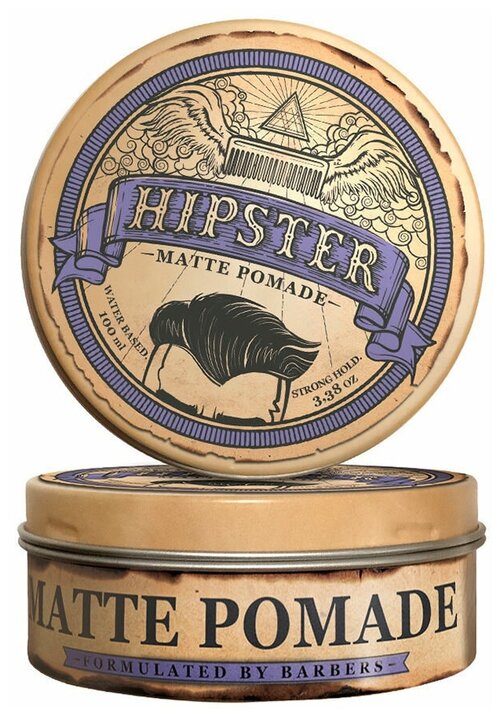 Hipster Помада Matte Pomade, сильная фиксация, 100 мл, 135 г