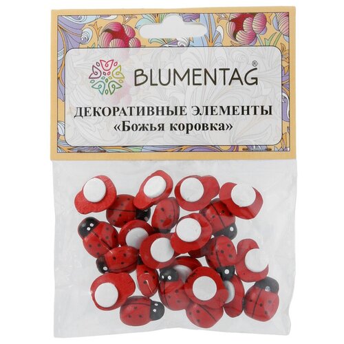 Blumentag WLBF-01 Декоративные элементы 24 шт. 1.5 см Божья коровка/красный 26640598352 шишки 5 шт cif 01 blumentag 01 ель