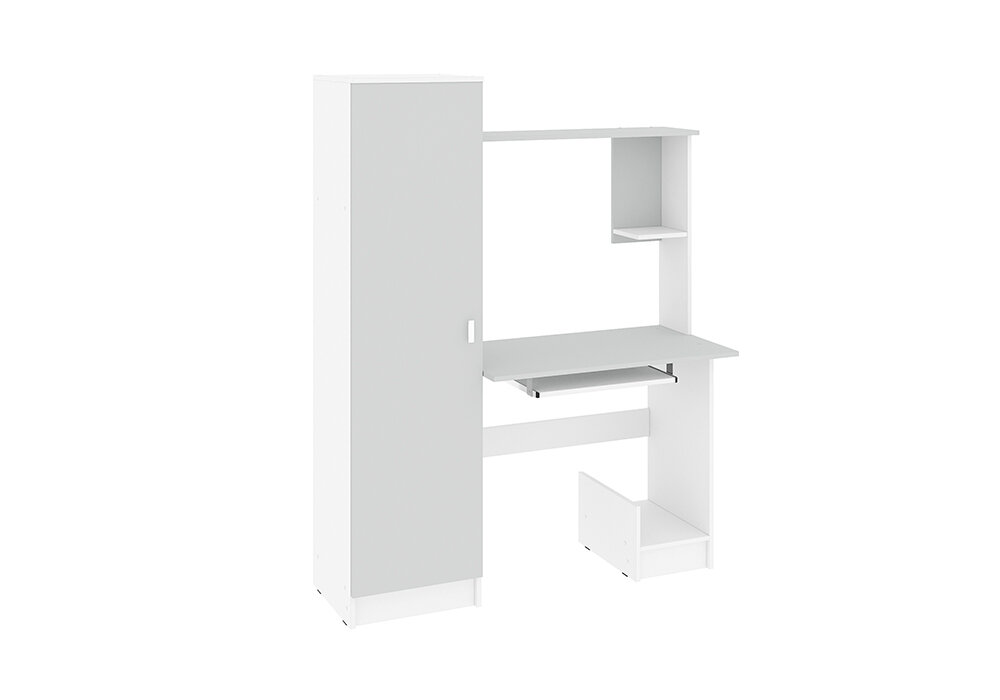Стол компьютерный Интерьер-Центр КС-004 белый / серый 133.4x50x168.2 см