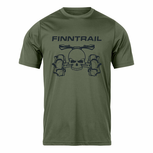 Футболка Finntrail, размер S, хаки, серый