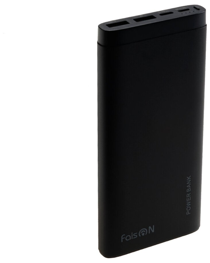 Внешний аккумулятор повербанк FaisON FS-PB-901, Classic, 10000 mAh, чёрный