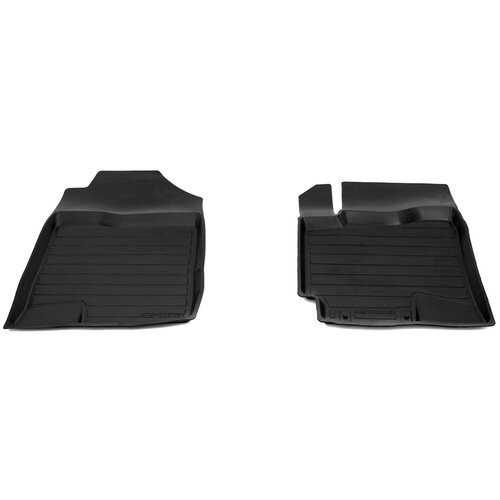 коврики салона резиновые с бортиком для hyundai solaris (2017-) (2 передних) adravg281-2