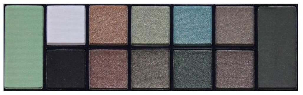 TF Cosmetics Палетка теней 12 Color Pallette Eyeshadow Pearl & Matte 03 коричнево-зеленый