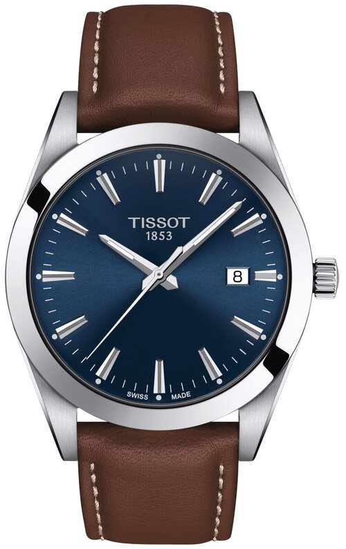 Наручные часы TISSOT T-Classic, коричневый, синий