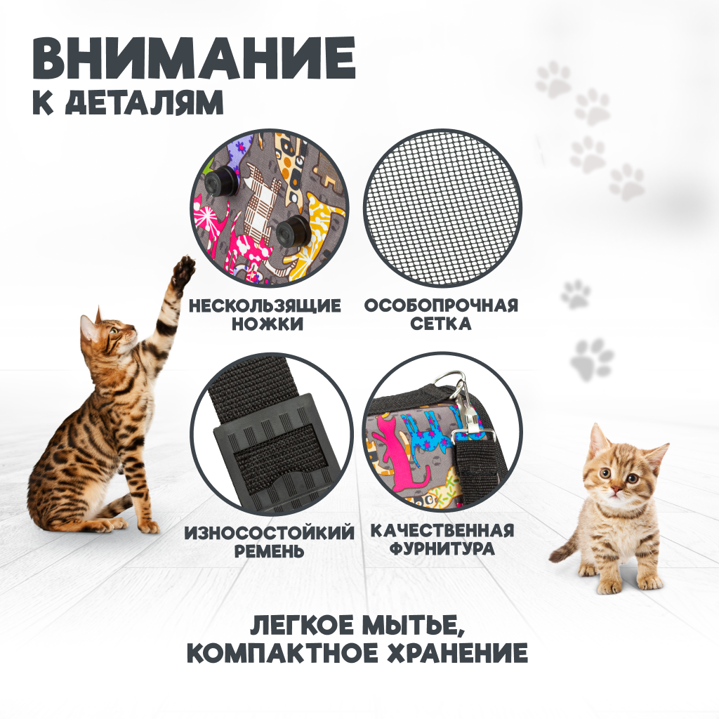 Переноска для кошек Solmax в поездку, сумка для животных, мультиколор - фотография № 5