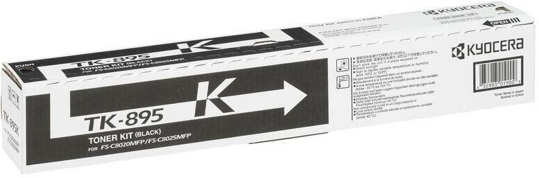 Лазерный картридж Kyocera TK-895K черный оригинал ресурс 6000 страниц для принтеров Kyocera