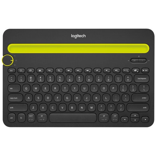 Клавиатура Logitech Logitech K480 клавиатура для мобильного устройства AZERTY Французский Черный, Зеленый Bluetooth 920-006352, черный, белый клавиатура беспроводная logitech k480 multi device black