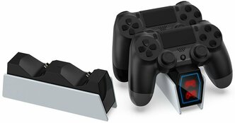 Зарядная станция DOBE для 2-х контроллеров PS4 / PS4 Slim / PS4 PRO с индикаторами, TP4-0417