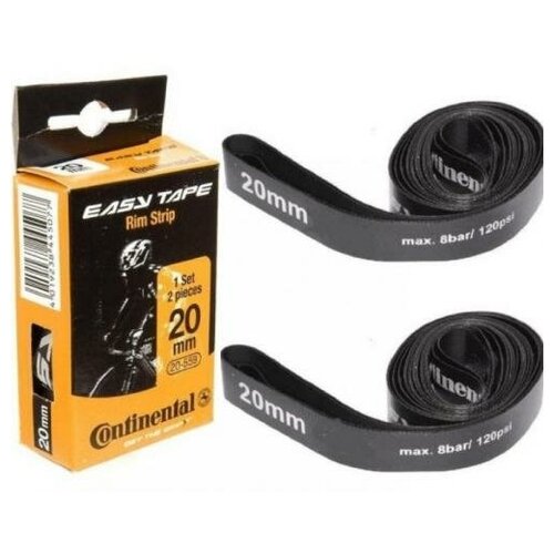 фото Continental ободная лента easy tape rim strip (до 116 psi), чёрная, 20 - 622, 2шт.