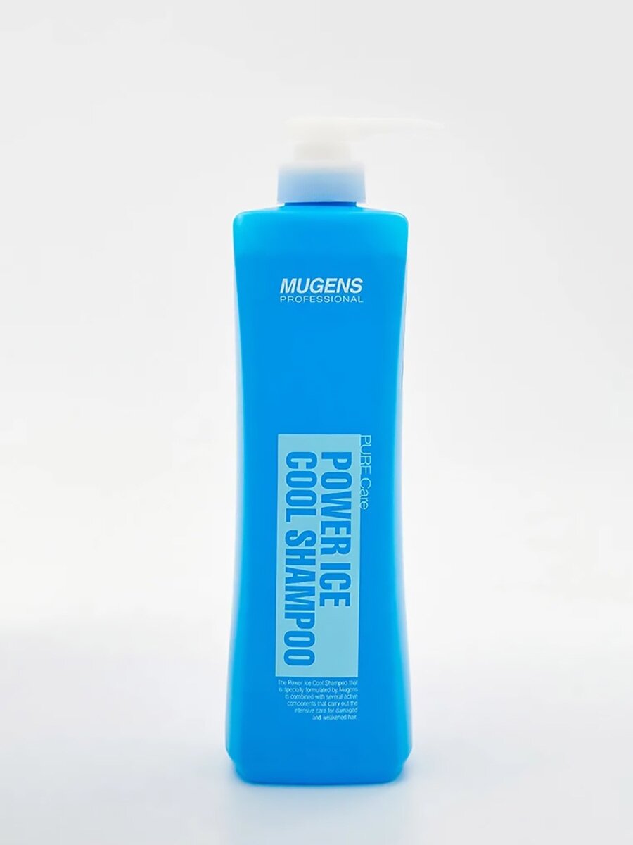 Шампунь для волос охлаждающий Mugens Power Ice Cool Shampoo 1000гр, WELCOS, 8803348012405
