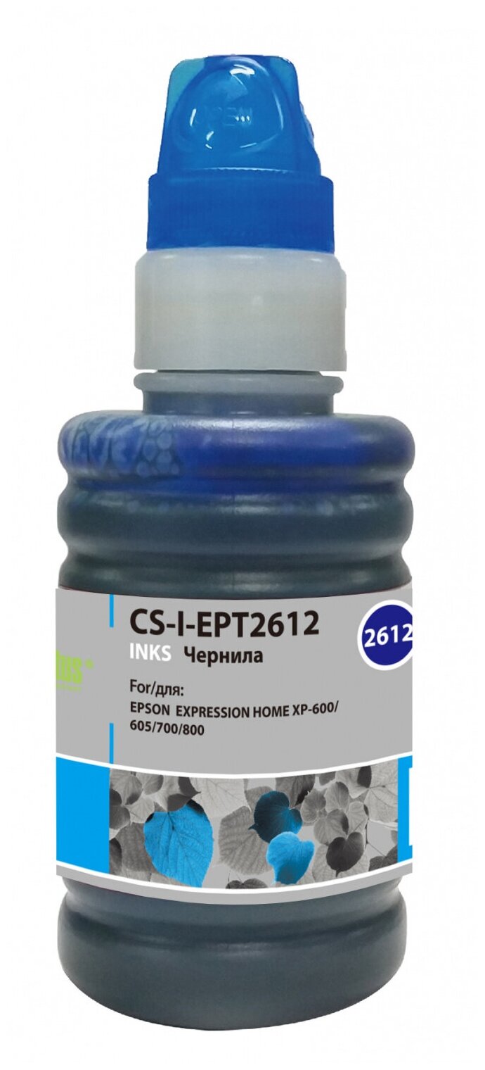 Чернила CACTUS CS-I-EPT2612, для Epson, 100мл, голубой