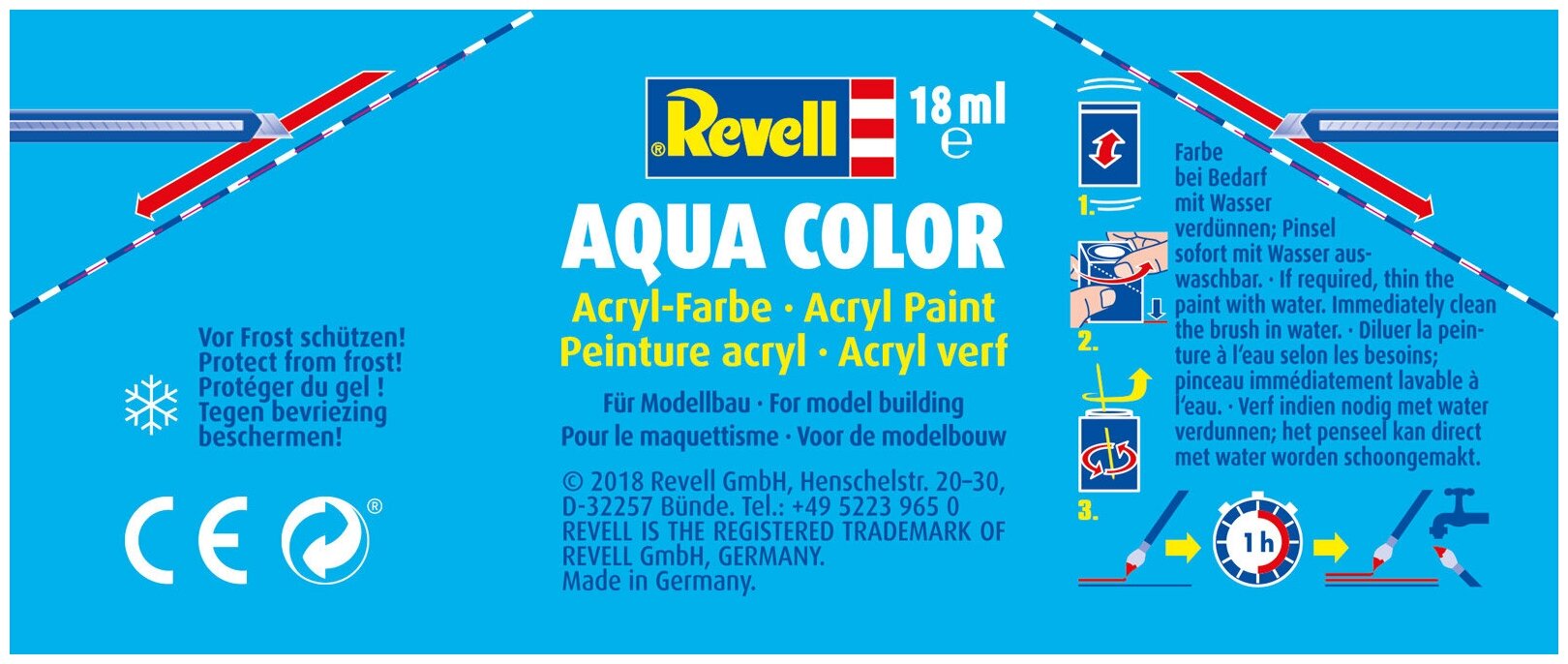 Краска-аква Revell карминная мат 18 мл - фото №4