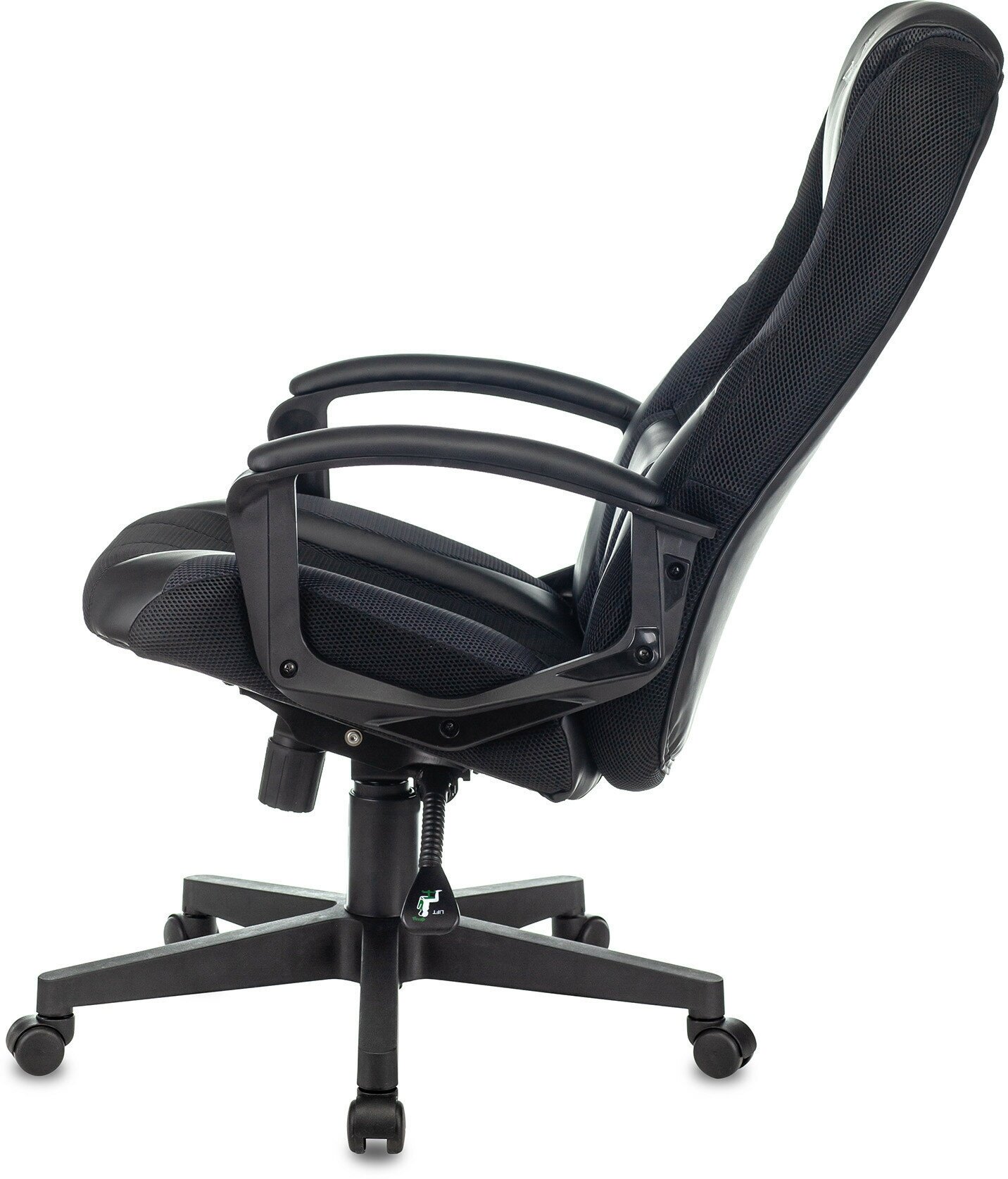 Кресло Zombie 9 текстиль/эко. кожа черный/серый