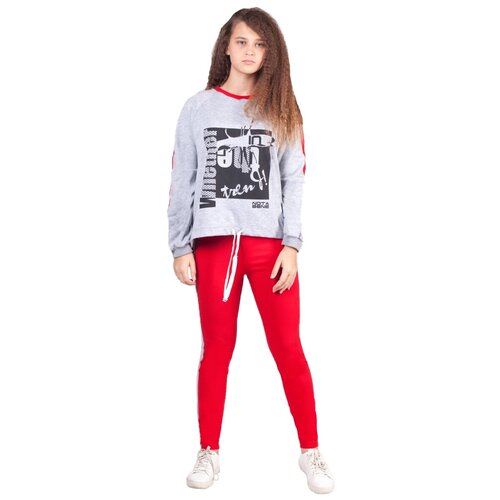 фото Спортивный костюм nota bene размер 164, серый/красный