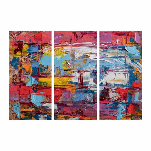 Модульная картина Розово-красное Размер120х80см 38х8038х8038х80 3478₽