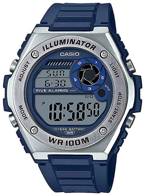 Наручные часы CASIO MWD-100H-2AVEF, синий, серебряный