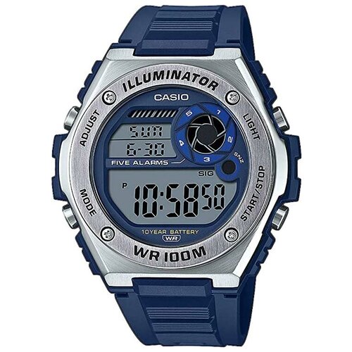 Наручные часы CASIO MWD-100H-2AVEF, синий, серебряный casio mwd 100h 2a