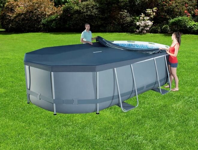 Тент для каркасного бассейна Power Steel Oval Pools 427х250х100 см Bestway 58425