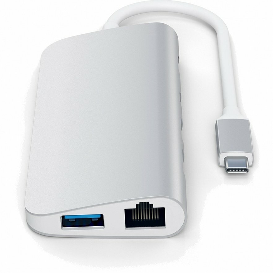 Мульти Хаб Satechi Aluminum Type-C Multimedia Adapter серебристый