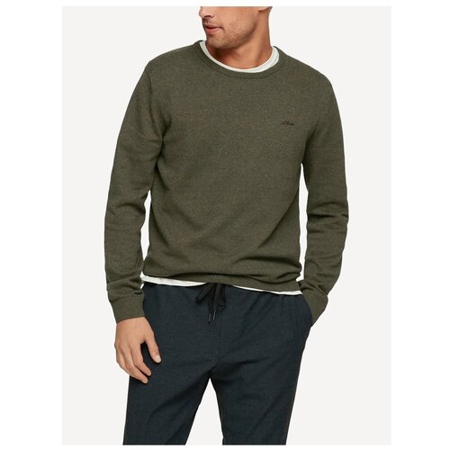 фото Пуловер мужской, s.oliver, артикул: 130.11.899.17.170.2040664, цвет: белый (код цвета 03w0), размер: m