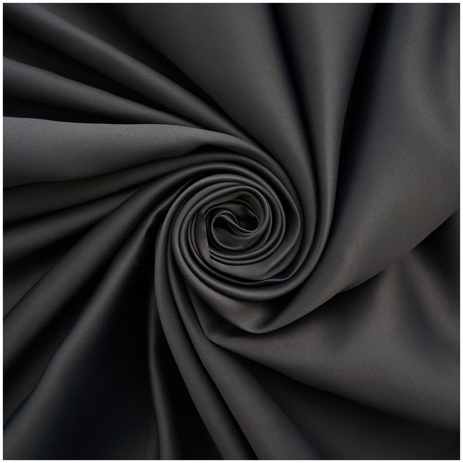 Штора портьерная блэкаут Witerra Матовый 135х260 см, черный, пэ 100% - фотография № 3