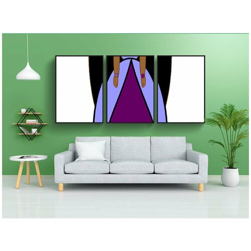 фото Набор модулных постеров для интерьера "африканец, чернить, мультфильм" 60x90 см. в тубусе, без рамки lotsprints