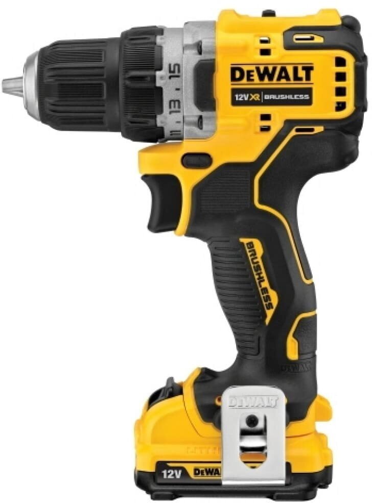 Дрель-шуруповерт DeWALT DCD701D2 (12 В, 2 А·ч, 2 АКБ)