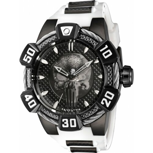 Наручные часы INVICTA Часы мужские механика с автоподзаводом Invicta Marvel Punisher Automatic 41016, черный