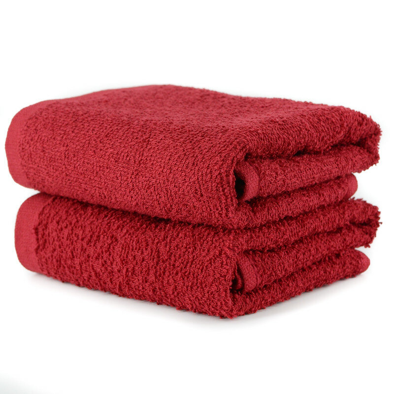 Набор полотенец махровых 2шт 30х50см для рук темно-бордовый