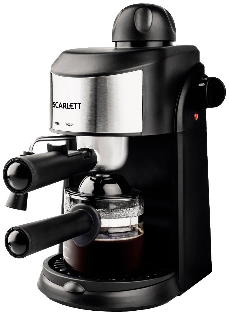 Кофеварка рожковая Scarlett SC-CM33005, черный/серебристый