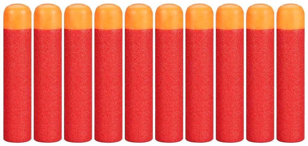 Стрелы Nerf Mega 10 шт A4368, красный/оранжевый