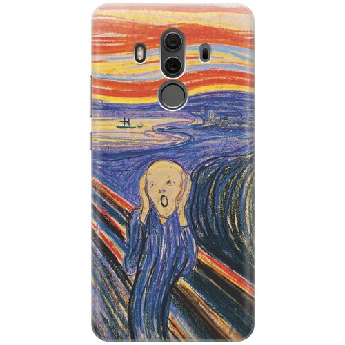 фото Cиликоновый чехол на huawei mate 10 pro / хуавей мейт 10 про с принтом "крик" gosso