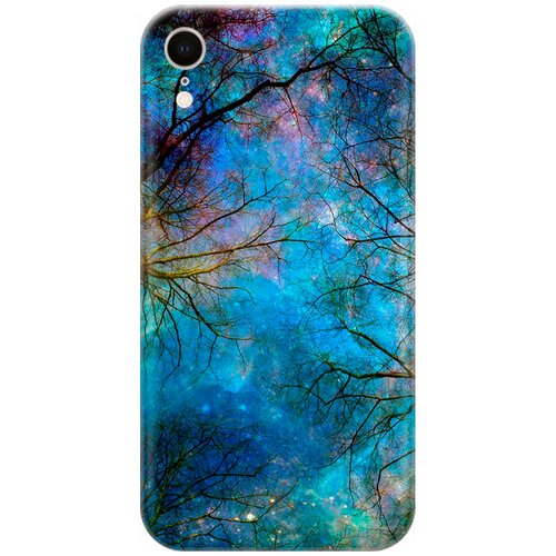фото Re:pa накладка transparent для apple iphone xr с принтом "ночное небо в ветвях"