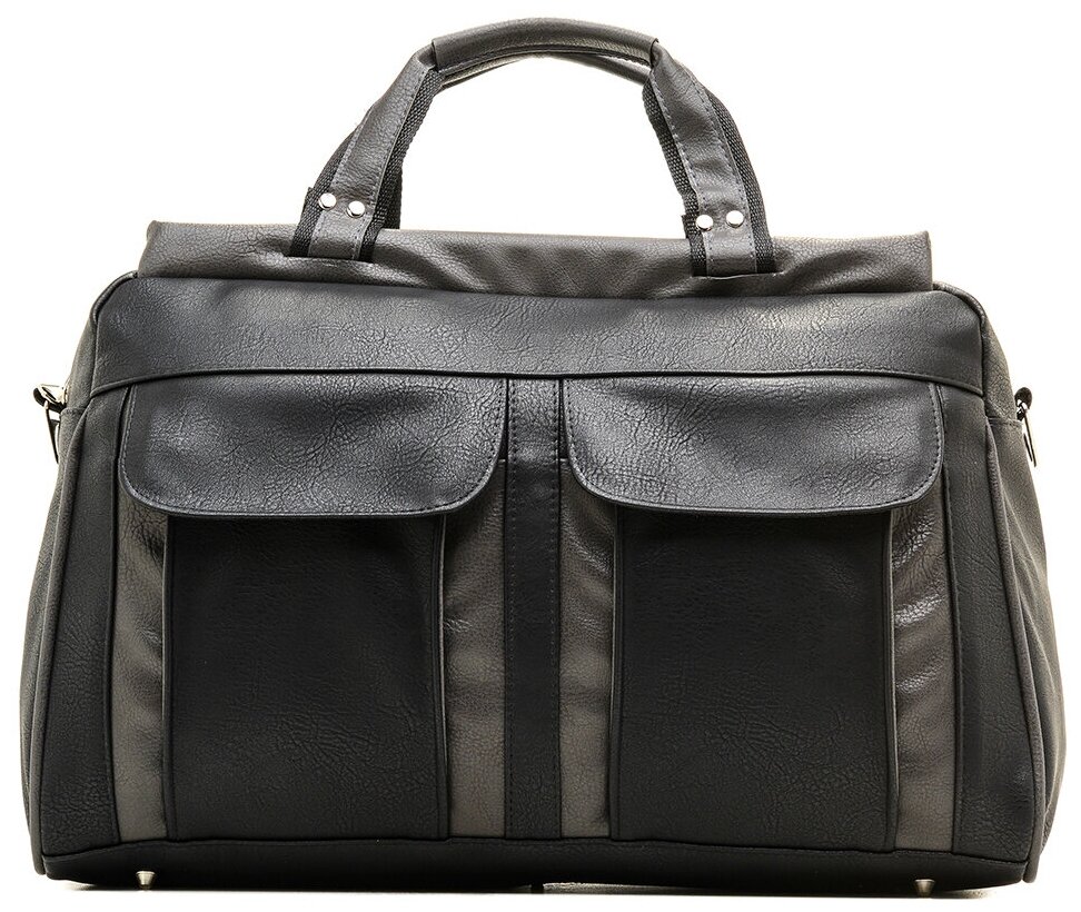 Дорожная сумка-саквояж, AST, черный, 100% искусственная кожа