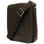 Мужская сумка планшет из кожи дымчато-коричневая СМ-7013 Apache - изображение