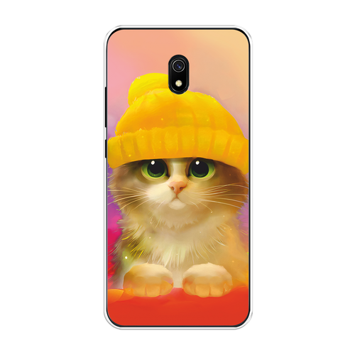 Силиконовый чехол на Xiaomi Redmi 8A / Сяоми Редми 8А Котенок в желтой шапке чехол пластиковый xiaomi mi5 котенок в желтой шапке