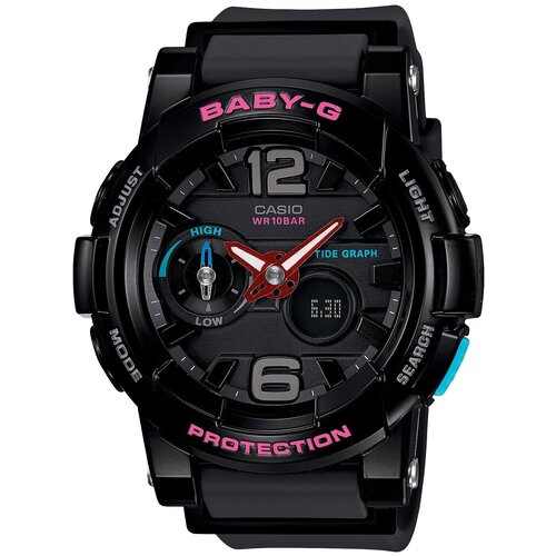 Наручные часы CASIO Baby-G BGA-180-1B, черный, розовый