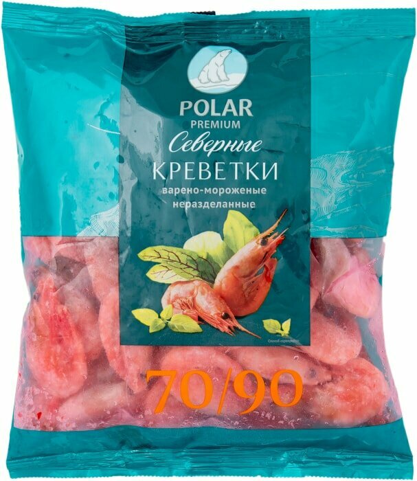 Креветки Polar Северные замороженные 70/90 500г