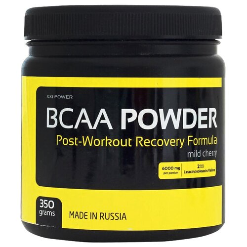 BCAA XXI Power BCAA Powder, вишня, 350 гр. bcaa qnt bcaa powder 8500 лимон 350 гр
