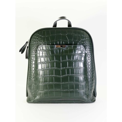 фото Рюкзак bagstory, натуральная кожа, зеленый