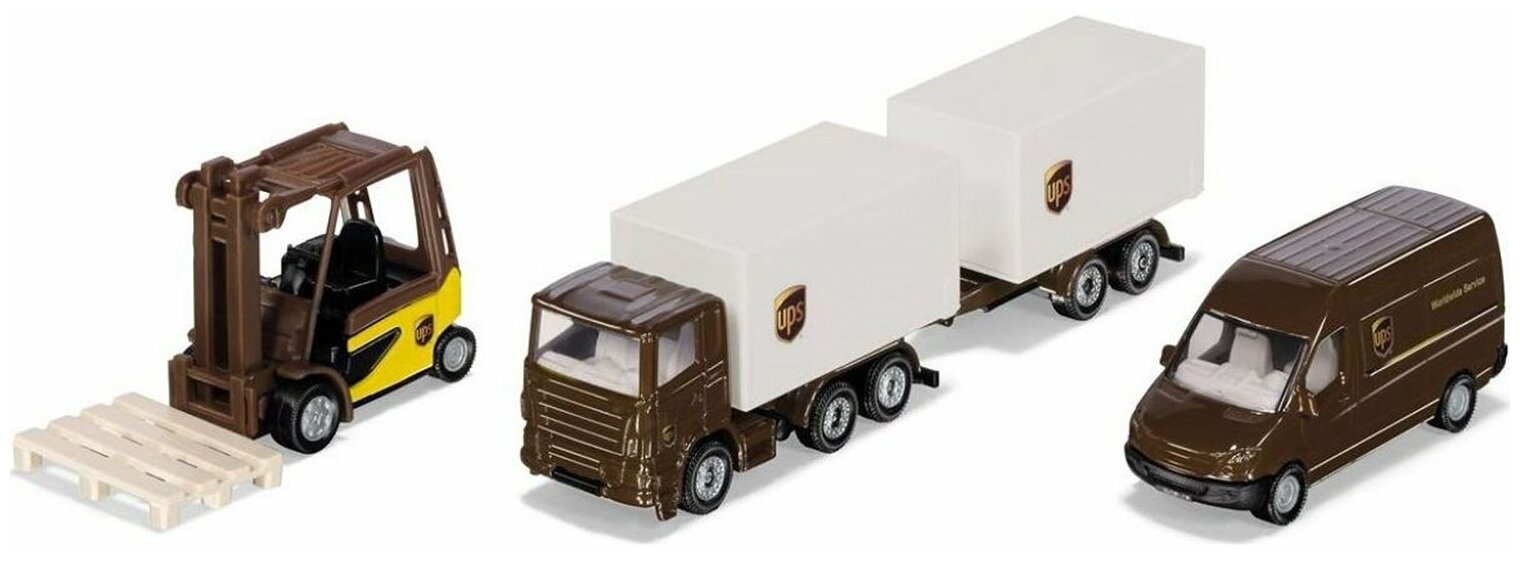 Набор техники Siku Служба доставки UPS (6324) 7 см