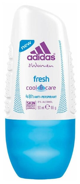 ADIDAS COOL & CARE Action 3 Dry Max Fresh Дезодорант антиперспирант женский роликовый, 50 мл