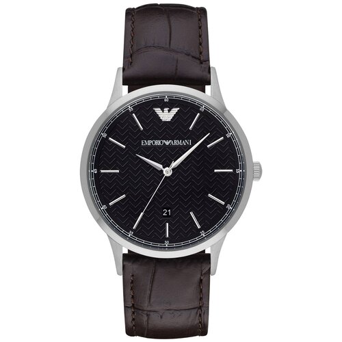 наручные часы emporio armani renato коричневый черный Наручные часы EMPORIO ARMANI Renato AR2480, черный, серебряный