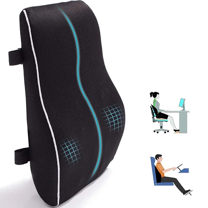 Ортопедическая подушка для сидения с эффектом памяти на кресло, офисный стул, опора упор для спины - фотография № 2