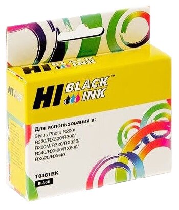 Картридж Hi-Black (HB-T0481) для Epson Stylus Photo R200/R300/RX500/RX600, Bk