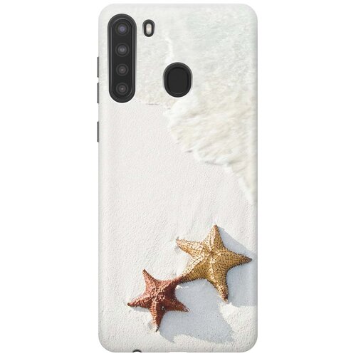 фото Gosso ультратонкий силиконовый чехол-накладка для samsung galaxy a21 с принтом "две морские звезды"
