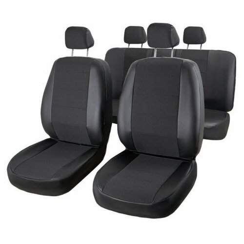 Комплект универсальных чехлов из жаккарда и экокожи, 11 предметов