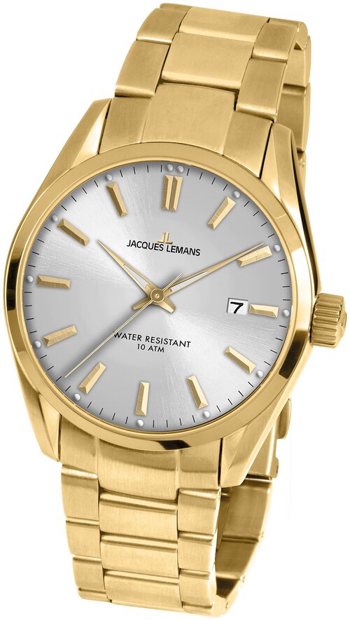 Наручные часы JACQUES LEMANS Classic 61531, золотой, серый