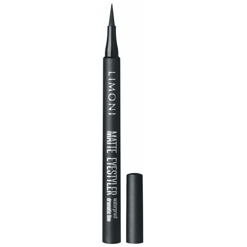 Матовая подводка для глаз черная, влагостойкий фломастер Matte Eyestyler LIMONI