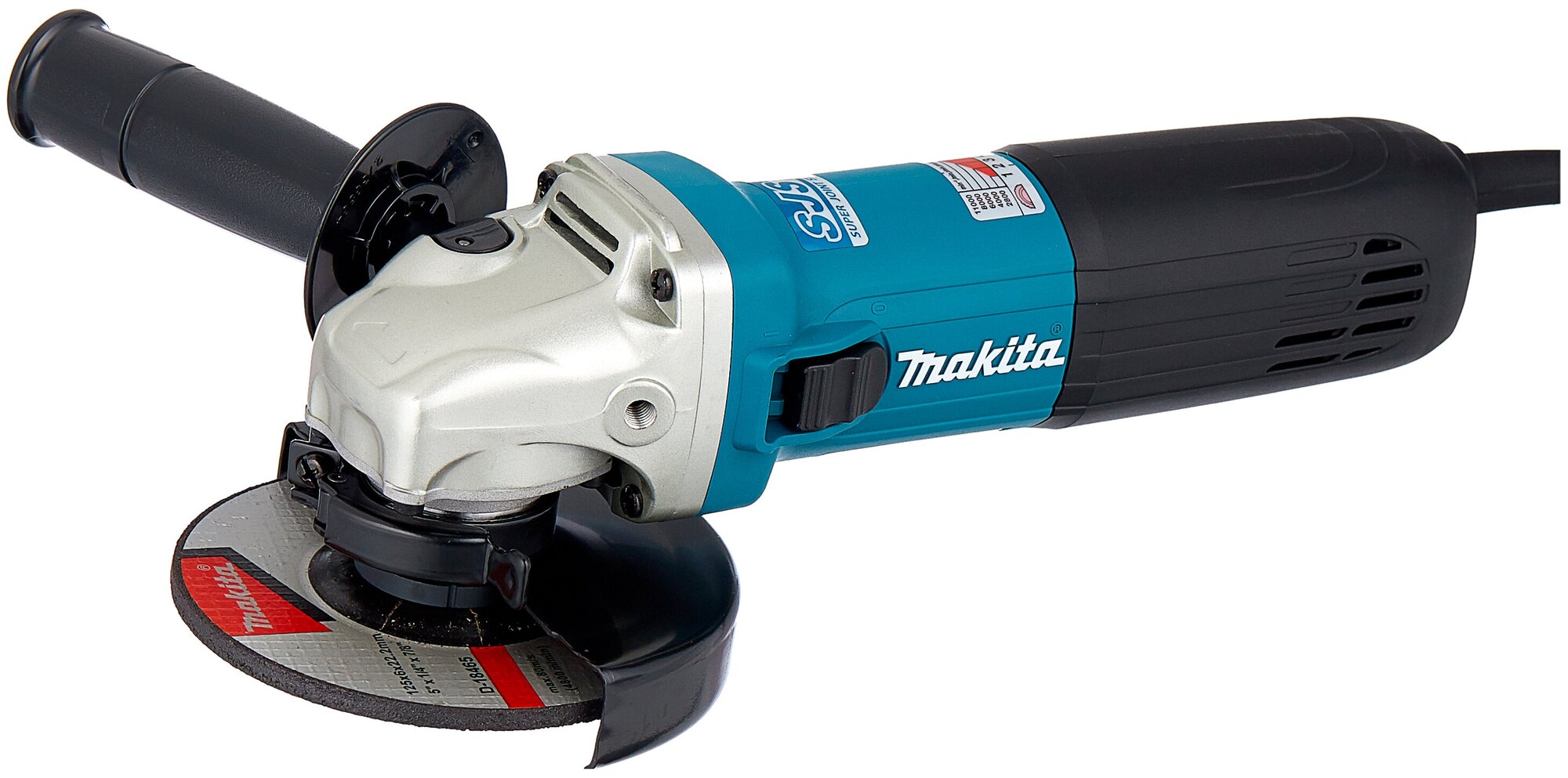 Угловая шлифмашина Makita GA5040C, 1400 Вт, 125 мм с регулировкой оборотов - фотография № 1